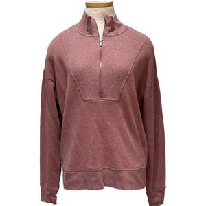 Freefly sz L dark dusty rose 3/4 zip pullover